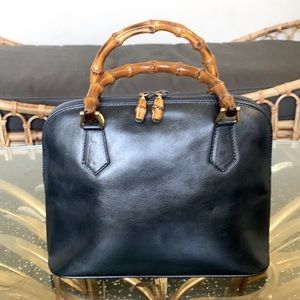 Vintage Gucci Bamboo & Leather Hadbag